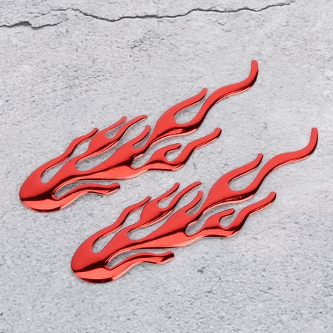 1 paire de protections adhésives universelles pour réservoir d'essence/huile de moto (rouge) (1/5)