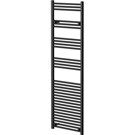 Colore Pizarro Matt Black 1800mm x 600mm Straight Heated Towel Rail (1/5)