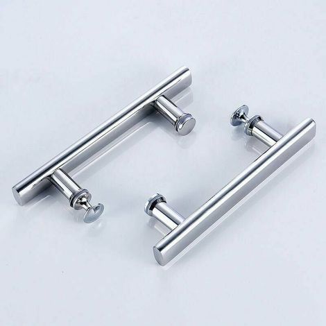 Promotion Cabinet Handle - Set of 2 145mm (14.5cm) Chrome Shower Door Handle, Hole to Hole (1/4)