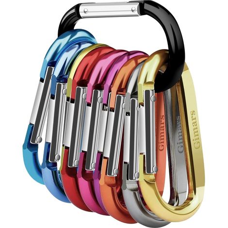 Lot de 10 mousquetons à Ressort en Aluminium pour Le Camping, la pêche, la randonnée ou Les Voyages (1/5)