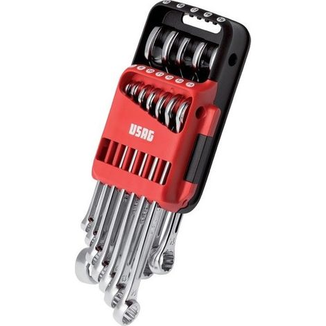 USAG 285 DS12 SERIE DI 12 CHIAVI COMBINATE A FORCHETTA 15° IN ASTUCCIO PLASTICO