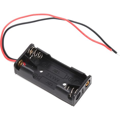 10 Stück 2x 3x AAA Batteriehalter Batteriefach Kunststoffbox mit Kabelanschluss 2x AAA (1/5)