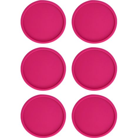 Sous-verre En Silicone - Diamètre 10 Cm - Protection Table Bois Métal Verre - Usage Intérieur Extérieur - Lot De 6 (1/5)