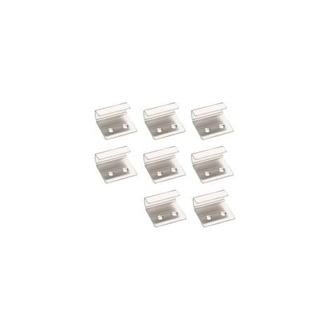 Lot de 8 supports de suspension acier inoxydable kit de fixation pour miroir support robuste pour carrelage en céramique (argent)