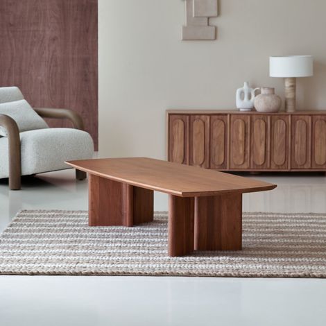 Tikamoon Suzanne Table basse en acacia H 35 cm × L 140 cm × P 60 cm (1/5)