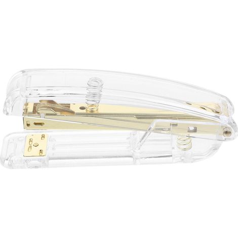 Agrafeuse en plastique transparente, agrafeuse pour étudiants, agrafeuse manuelle, agrafeuse transparente pour la maison et le bureau (1/3)
