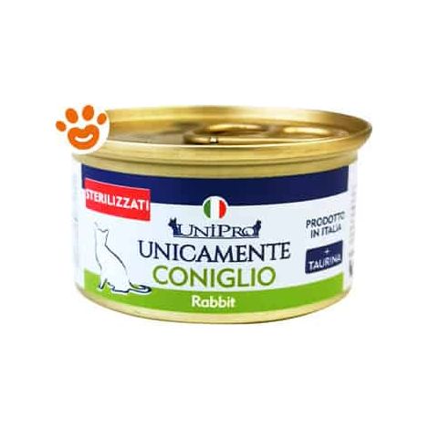 Unipro Cat Unicamente Adult Sterilizzato Coniglio - Lattina 85 Gr -