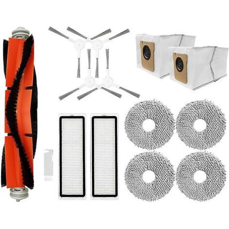 Accessoires pour aspirateur robot Omni 2 C102CN : brosse principale latérale, filtre HEPA, lingettes de nettoyage, sacs à poussière (1/5)