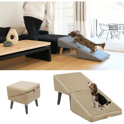 Escalier chien pliable pour canapé-lit – Antidérapant, léger – Pour petits chiens – Voiture, maison (1/5)