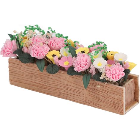 Plante en pot pour maison de poupée 1:12, miniature exquise, pot de fleurs, plante, mobilier miniature, décoration (1/5)