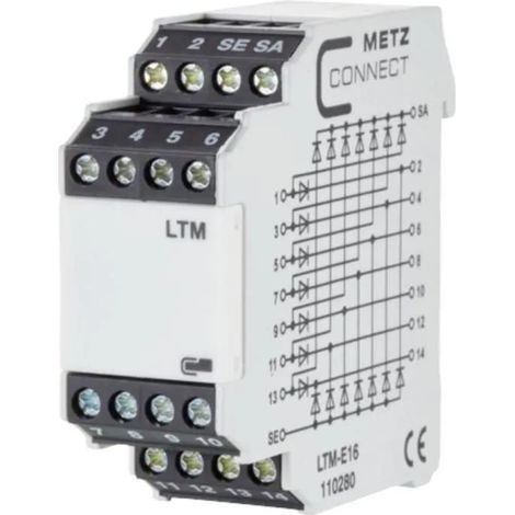 Metz Connect LTM E16 relè di sorveglianza bianco 250V