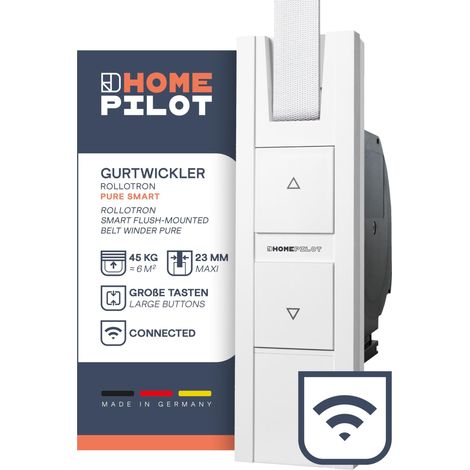 Home Pilot - Avvolgitore a incasso smart per il comando delle tapparelle Pure. Comando vocale Tapparella smart Montaggio rapido - 10122345 (1/4)