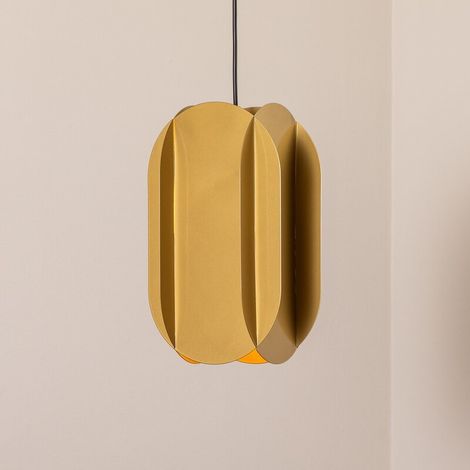 [GEBRAUCHT] B-Ware Opviq Hängeleuchte Pendelleuchte Corner gold Metall Lampe Leuchte E27 (1/2)