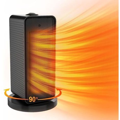 Chauffage d'appoint 1200W, Radiateur Electrique Ceramique, Chauffage Electrique 2 Modes de Chauffage, chauffage soufflant Silencieux Avec (1/5)