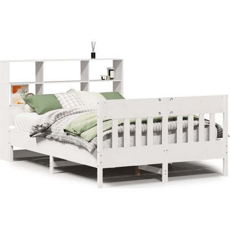 Maison Exclusive - Letto senza Materasso Bianco 140x190 cm Legno Massello di Pino