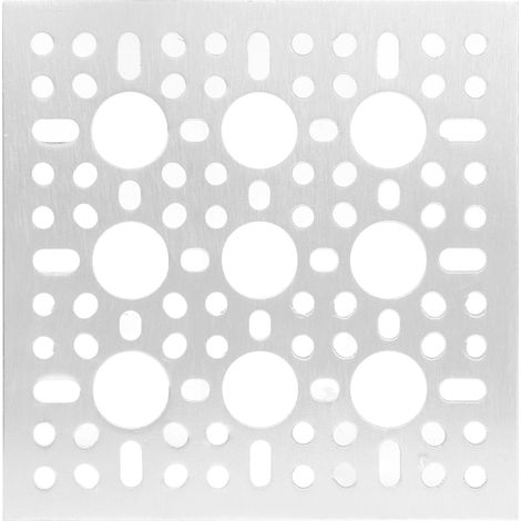 Panneau grillagé en aluminium pour cloison décorative, grille murale industrielle, composant de contrôle 3123‑0096‑096, motif ajouré, panneau métallique robuste. (1/5)