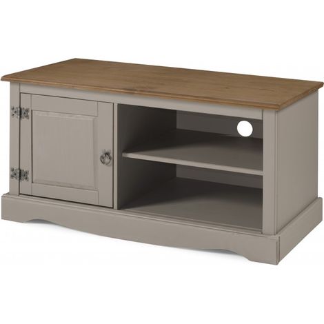 Corona Grey Wax 1 Door Media TV Unit (1/4)