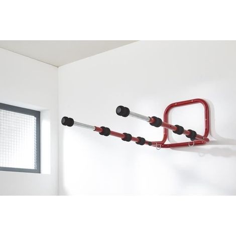 Mottez – Support mural pour 4 vélos – Charge maximale 60kg – Compatible avec tous types de vélos – Installation facile – Pour garage ou extérieur