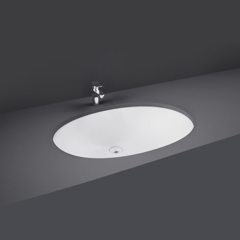 RAK Rosa Undermount Countertop Basin 500mm Wide - 0 Tap Hole (1/2)