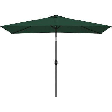 Parasol 200 x 300 cm vert rectangulaire - Parasol de jardin protection UV terrasse extérieur ombrage (1/5)