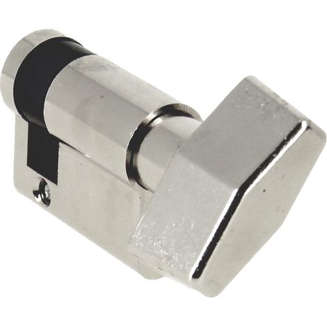 Heracles – Demi-cylindre européen à bouton laiton nickelé 5 goupilles 10x30B – Sécurité optimale pour portes – Corps en laiton durable