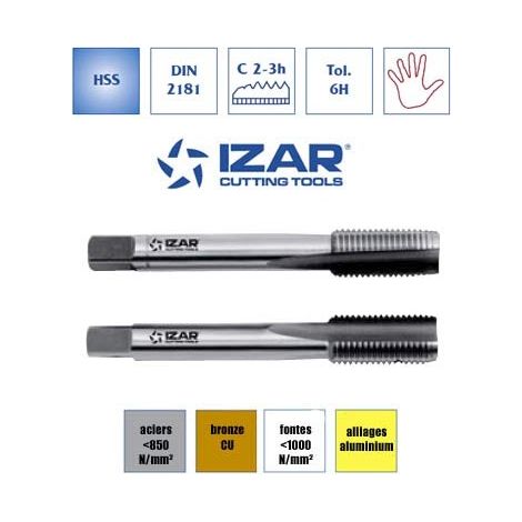 taraud à main (jeu de 2) Izar HSS metrique pas fin M18  M18x1.50