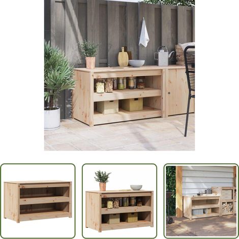 vidaXL Stauraum - Küchenschrank mit Regal Braun Eichen-Optik 106 x 55 x 64 cm (1/5)