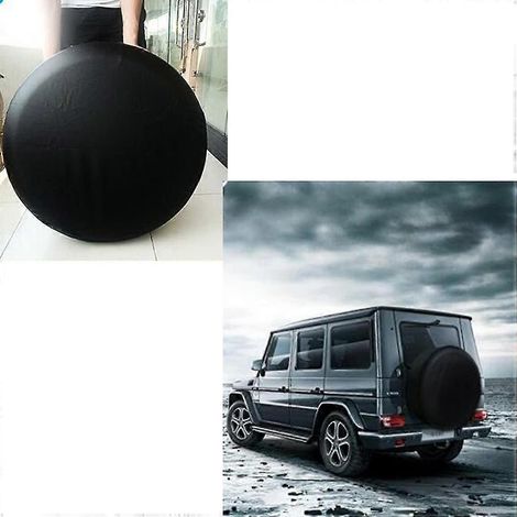 Housse de protection noire pour pneu de voiture, housse de roue de secours - 17 pouces (81-84 cm) (1/5)