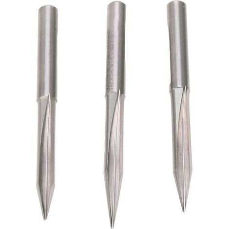 3PCS Fraises Gravure V Double Lame pour Sculpture Bois et Découpe Précise (1/5)
