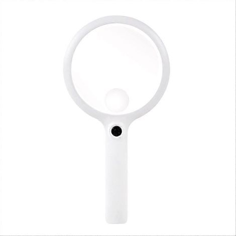 Rechargeable Handheld Magnifier 3 Lighting Modes Illuminated Magnifying Glass for Reading Repair (1/5)