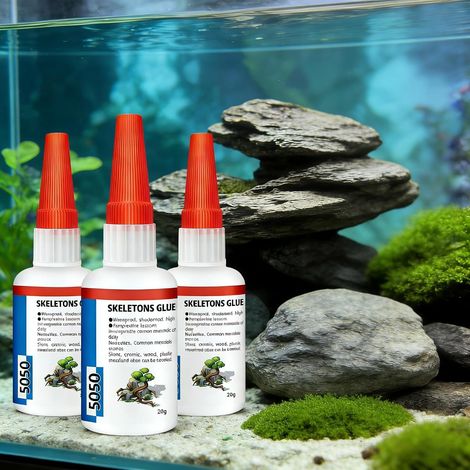Colle Aquarium,Colle Plantes Aquarium,3pcs Colles Aquascaping,Colles Ultra Fluide Plantes Aquarium,pour Corail,Pierre,Bois Attendez (1/5)