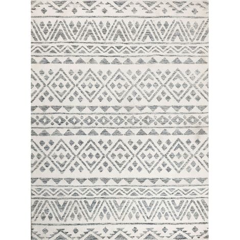Tappeto da salotto moderno motivo geometrico tinta unita Beige Grigio 300 x 400 cm Aspani (1/5)