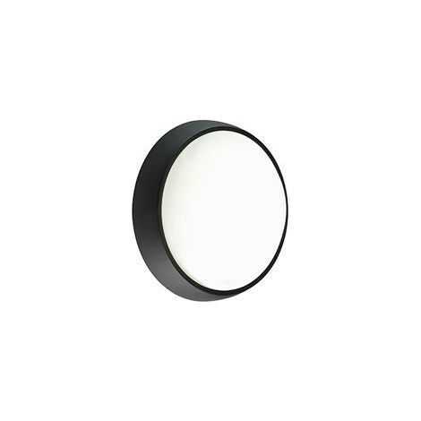 Plafoniera applique tonda nera LED 8W luce naturale esterno (1/4)