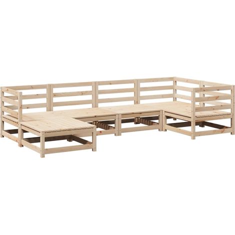 Maison Exclusive - 6-tlg. Garten-Sofagarnitur Massivholz Kiefer