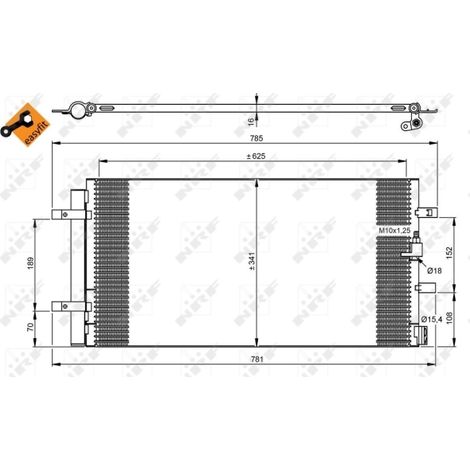 Condenseur, climatisation NRF 350046 AUDI 4G0260401A 4G0260403A 4G0260403B