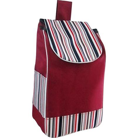 Sac à provisions Portable Pliable Sac de Remplacement Robuste Sac de Rechange réutilisable étanche pour Chariot Pliable Camion à Main, Rouge (1/5)