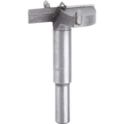 Mèche bois charnière – 45mm – carbure – scie cloche – kit coupe – trou perçage