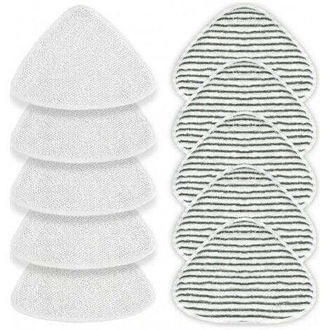 10er-Pack Vileda Dampfreinigungstücher, 5 Chenille- und 5 gestreifte Tücher, waschbare Mikrofaser, 31 x 22 cm, für Hartböden (1/5)