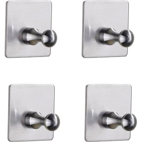 4 PièCes SéRies Crochets AdhéSifs, Crochets Muraux, Crochets à Serviettes, TrèS RéSistants, pour Douche de Salle de Bain, Cuisine, (1/4)