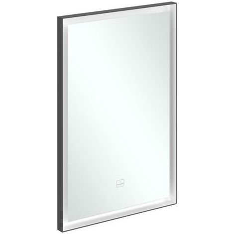 Miroir VB Subway 3.0 500x750x47,5mm avec cloche. Bicolore (noir mat, blanc mat)