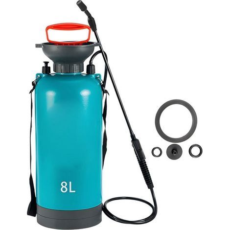 8L Pulvérisateur pneumatique monté sur l'épaule, 2 modes de pulvérisation, buse réglable avec lance rotative/avec base Bleu (1/5)