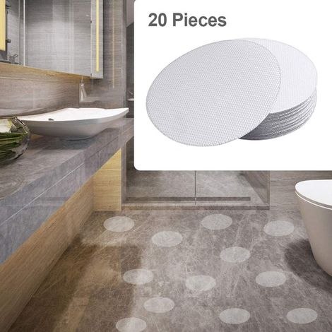 Lot de 20 stickers tapis de bain antidérapants douche stickers ronds texturés transparents et non abrasifs pour bain bébé 10 cm bain douche, Ensoleillé (1/5)