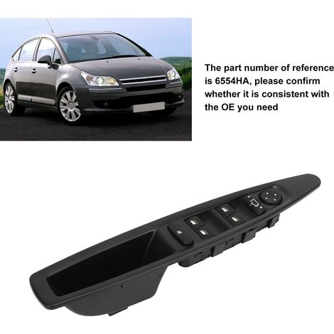 Fensterheberschalter links (Fahrerseite) 6554HA für Citroën C4 2004-2010 ABS (1/5)
