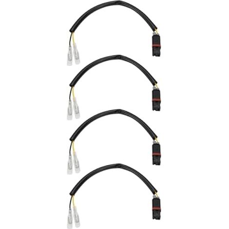4 pièces de câbles adaptateurs connecteurs pour clignotants de moto, 21 cm, câble adaptateur indicateur LED compatible avec BMW S1000 XR R1200 RS G310 R F 750 2017-2020 (1/4)