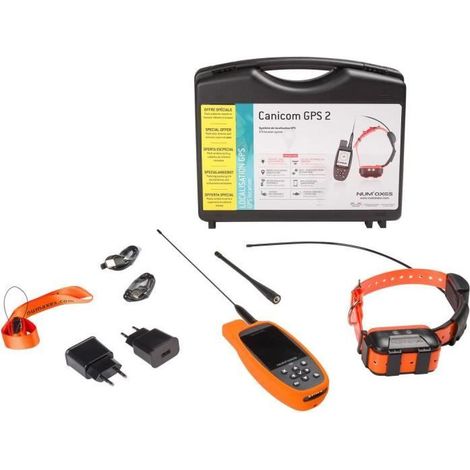 Conjunto completo rastreador GPS - NUM'AXES - CANICOM GPS 2 - Negro / Naranja (1/3)