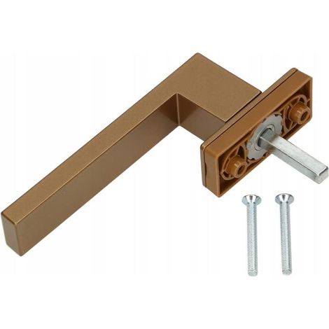Kotarbau – Poignée de fenêtre en aluminium pour portes de balcon – Finition acier inoxydable brossé doré – Compatible fenêtres bois et PVC – 150 mm