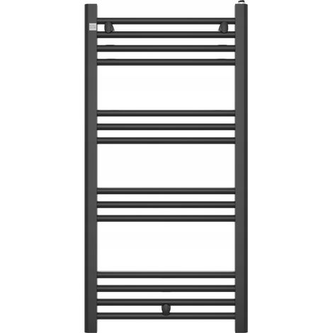 Radiateur Salle de Bain Granitan Puerto 100x50 cm Noir Échelle Chauffante 440W (1/4)