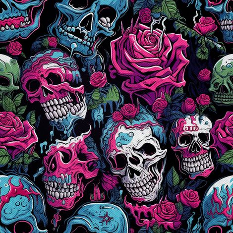 Tela decorativa para exteriores Oxford - Motivo de calavera I DX4201 (1/5)