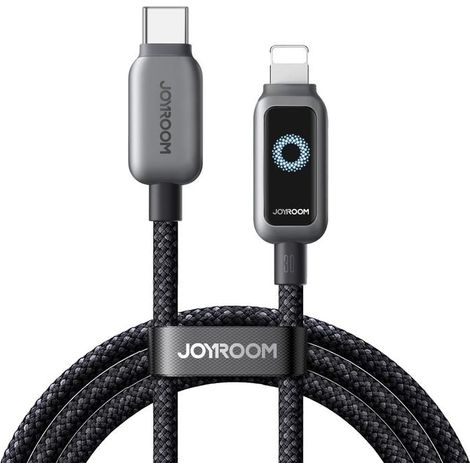 Cable de datos Joyroom USB-C a Lightning de carga rápida de 30 W, 1,2 m - Negro