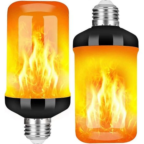 Ampoules à effet flamme E27, ampoules LED 5 W à effet flamme avec 4 modes d'éclairage (lot de 2) (1/5)